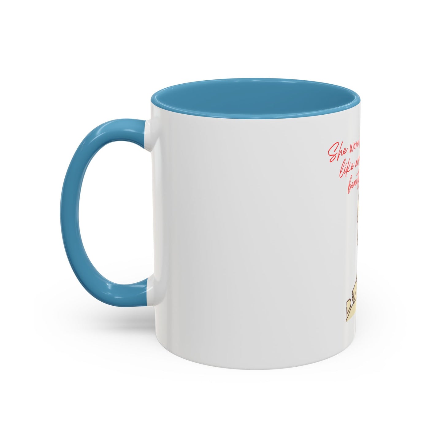 She Wore Her Broken Pieces Accent Coffee Mug (11oz)