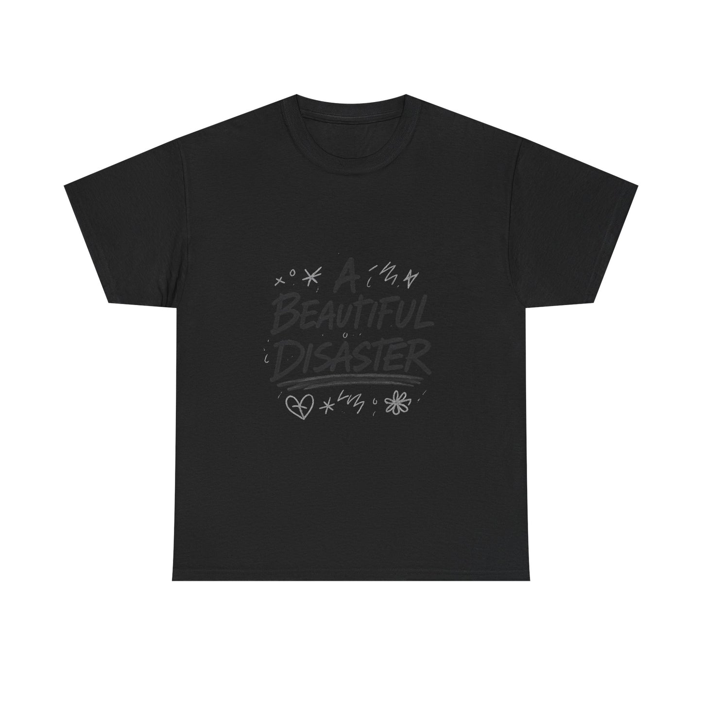 Inspirational Unisex Heavy Cotton Tee - "A Beautiful Disaster"