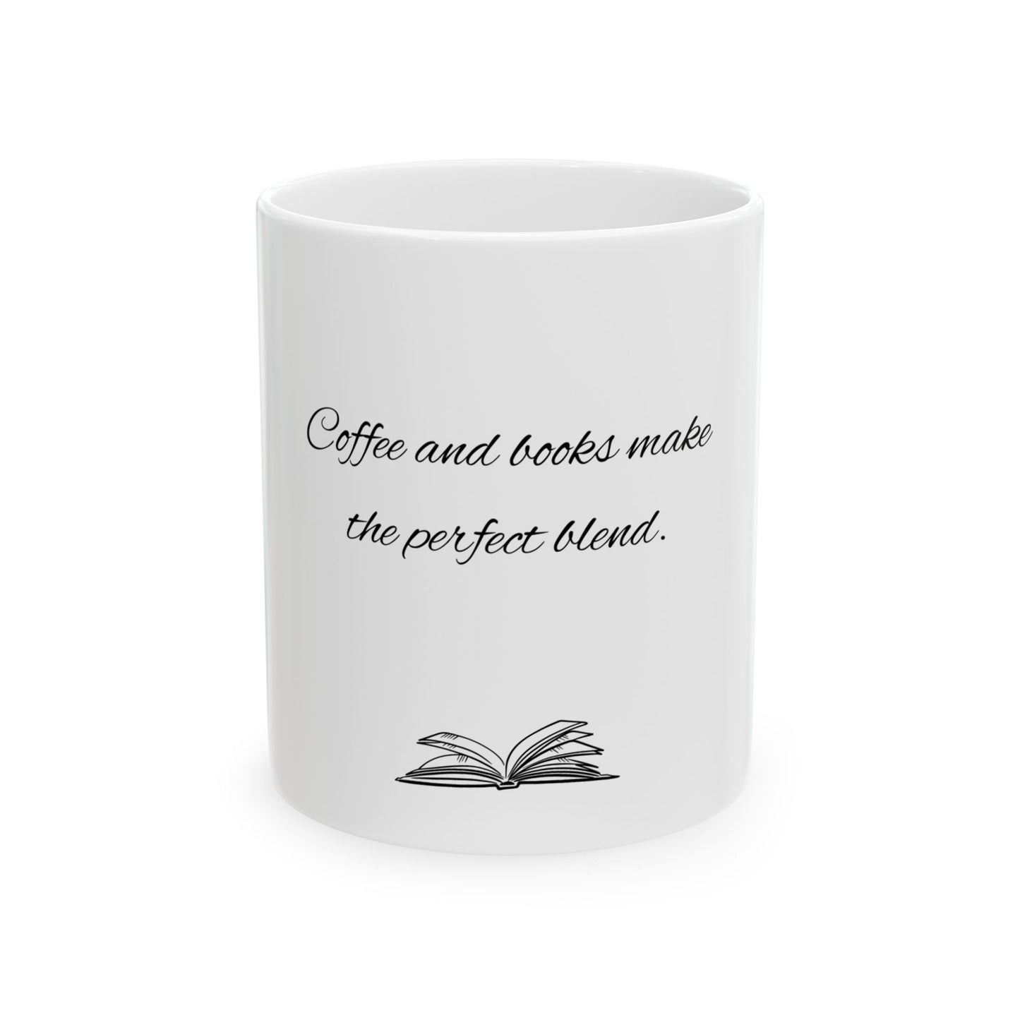 Coffee and Books Make the Perfect Blend Ceramic Mug, (11oz)