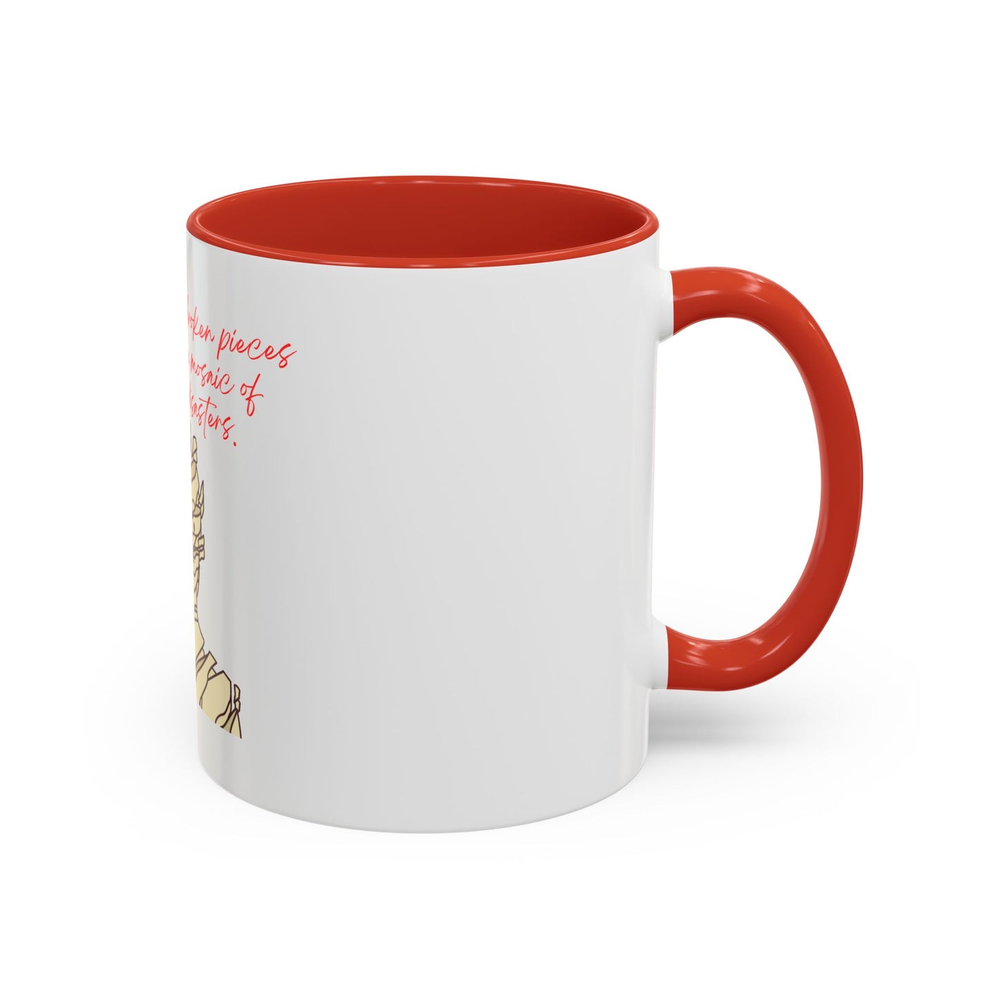 She Wore Her Broken Pieces Accent Coffee Mug (11oz)