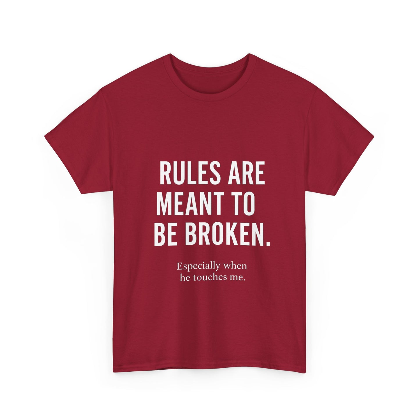 Unisex Heavy Cotton Tee - 'Rules Are Meant to Be Broken'
