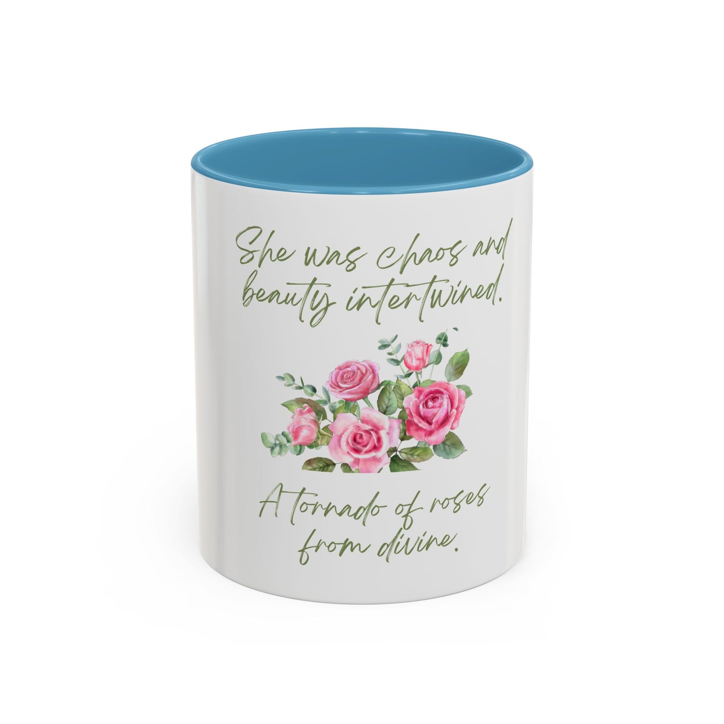 She Was Chaos and Beauty Accent Coffee Mug (11oz)