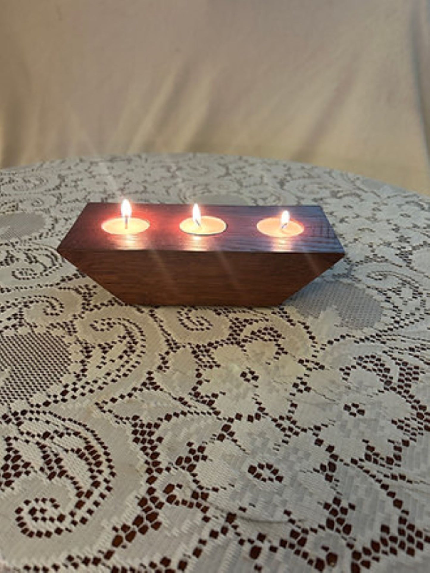 Reclaimed Barnwood Tealight Holders (3)