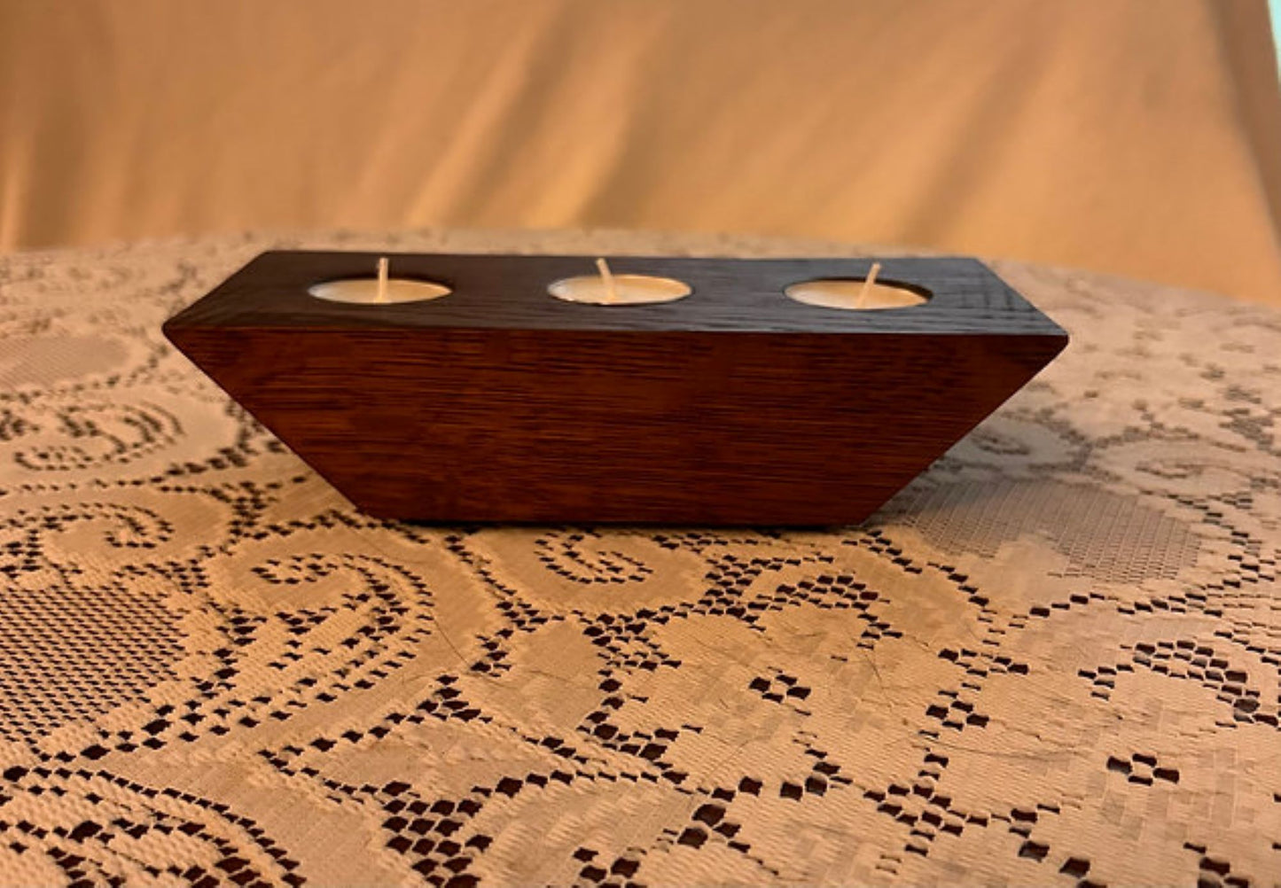 Reclaimed Barnwood Tealight Holders (3)