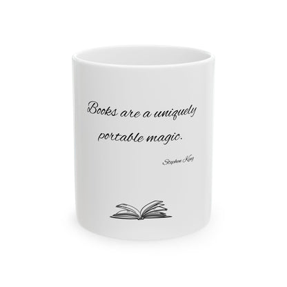 Books Are A Uniquely Portable Magic Ceramic Mug, (11oz)