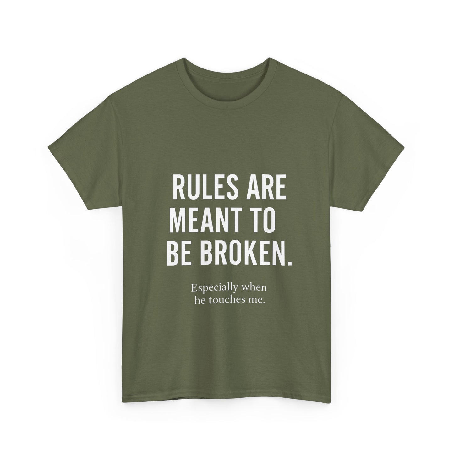 Unisex Heavy Cotton Tee - 'Rules Are Meant to Be Broken'