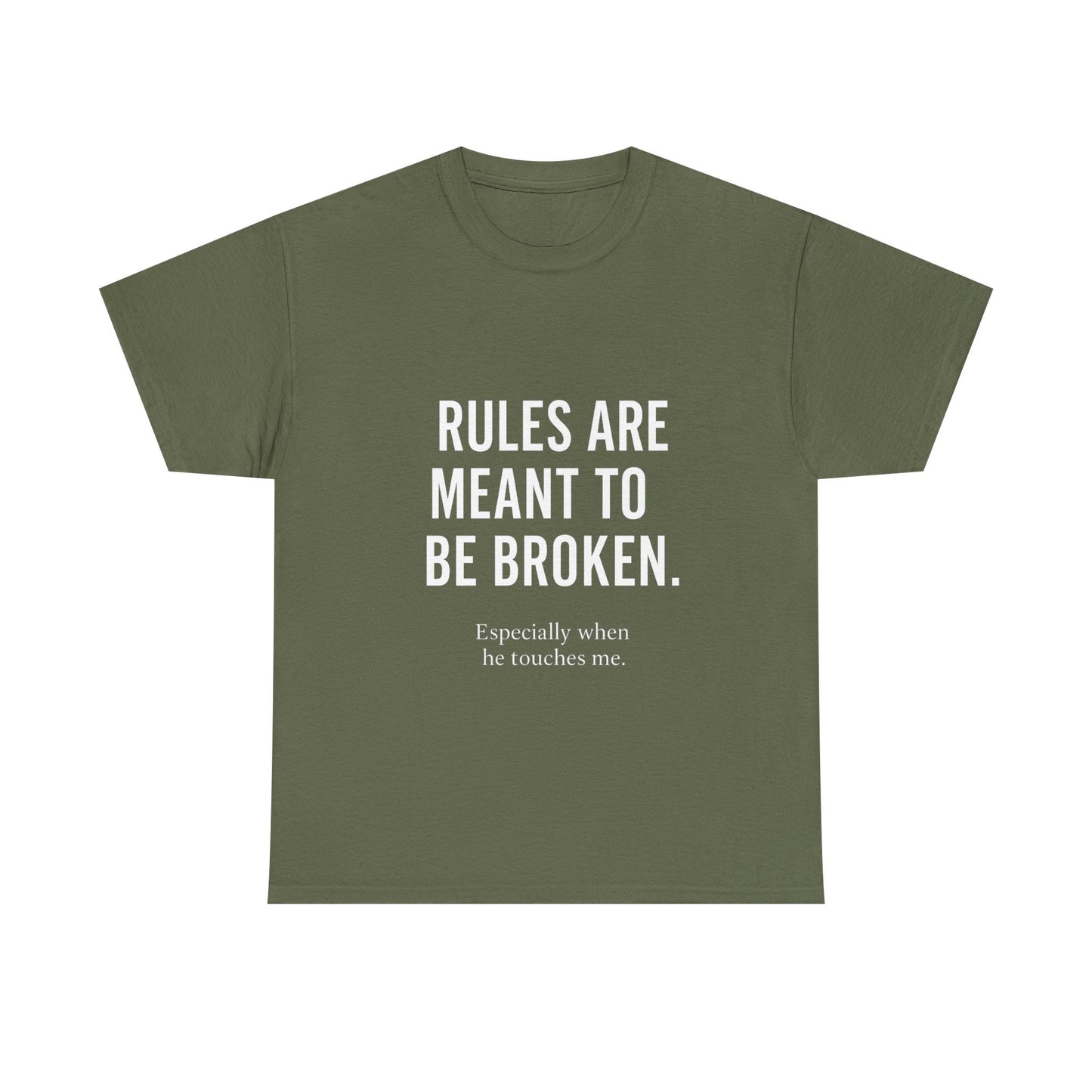 Unisex Heavy Cotton Tee - 'Rules Are Meant to Be Broken'
